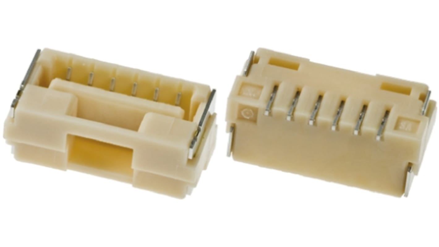 Gniazdo PCB 6 -pinowe raster: 1.25mm typu płytka – płytka Proste SMD