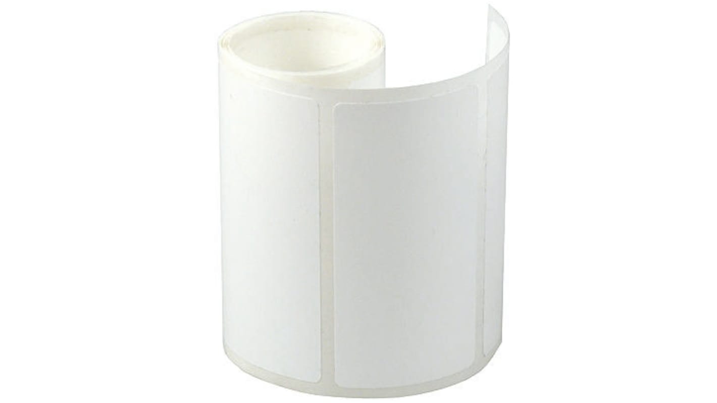 Rotolo di etichette adesive HellermannTyton L. 50.8mm x H. 25.4mm, conf da 2000Per rotolo, col. Bianco