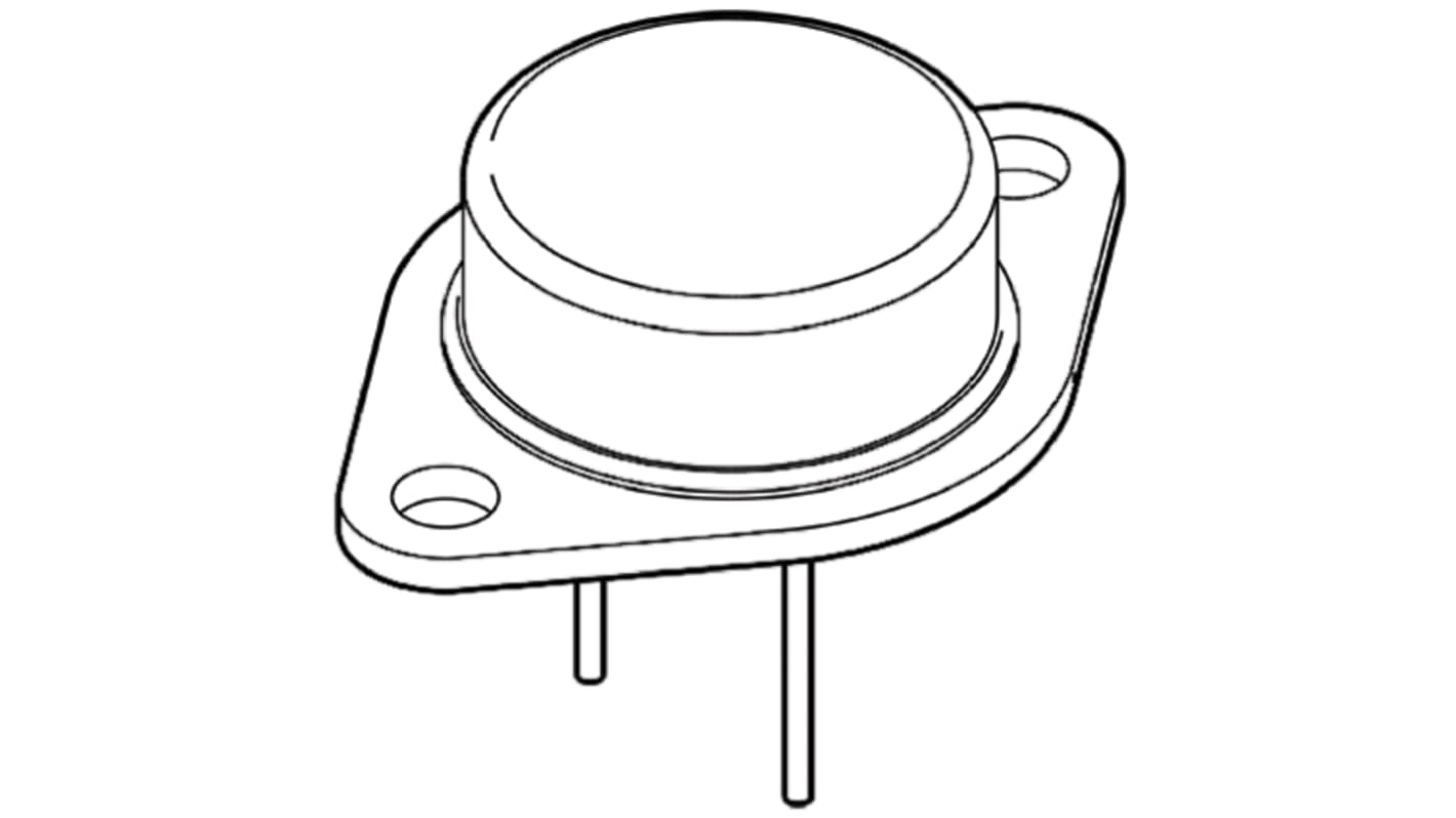 Transistor NPN onsemi, 2 Pin, TO-204AA, 25 A, 60 V, , Montaggio su foro