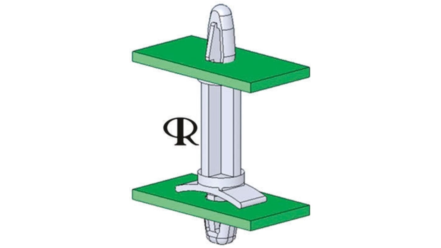 Support colonne pour CI, Essentra, LCBS-18-01, Nylon, Hauteur 28.6mm