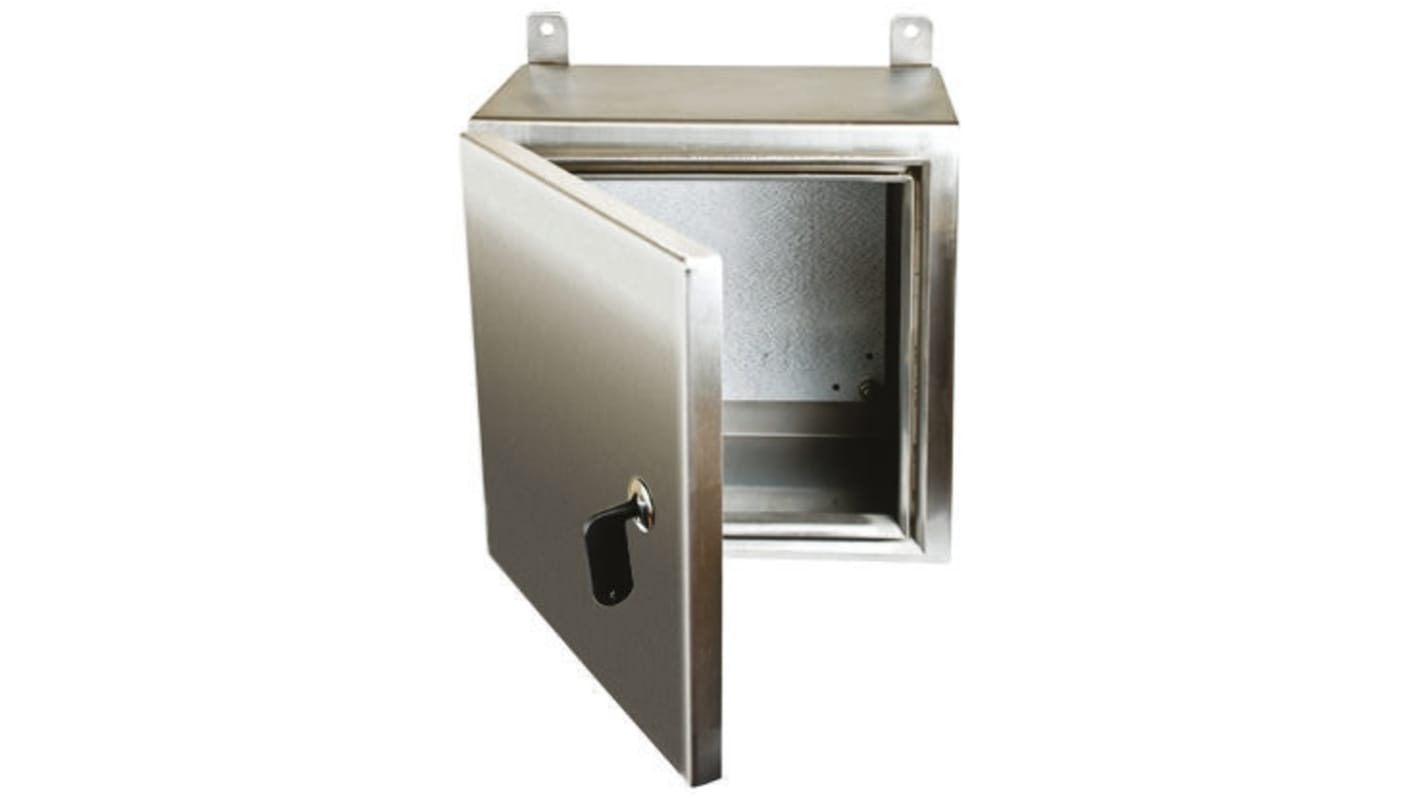 Contenitore a parete RS PRO in Acciaio inox 500 x 500 x 200mm, col. Naturale, IP69K