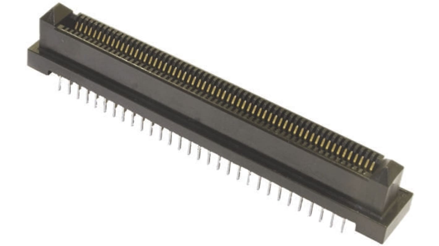 TE Connectivity Female Backplane Connector, Surface Mount, 64-Contacts, 1mm Pitch, Solder Termination