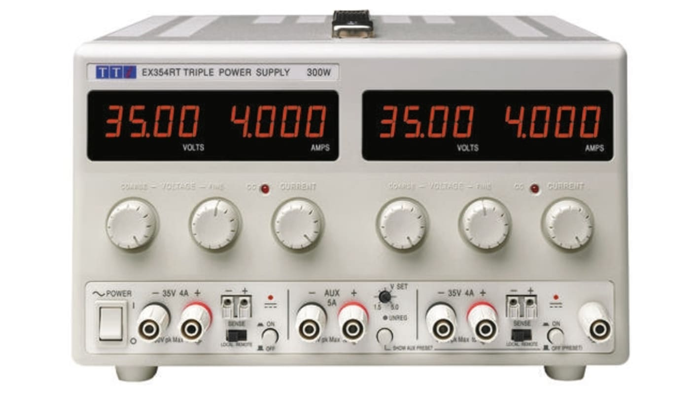 Aim-TTi EX-R Series Digital Bench Power Supply, 0 → 35V, 0 → 4A, 3-Output, 305W - UKAS Calibrated