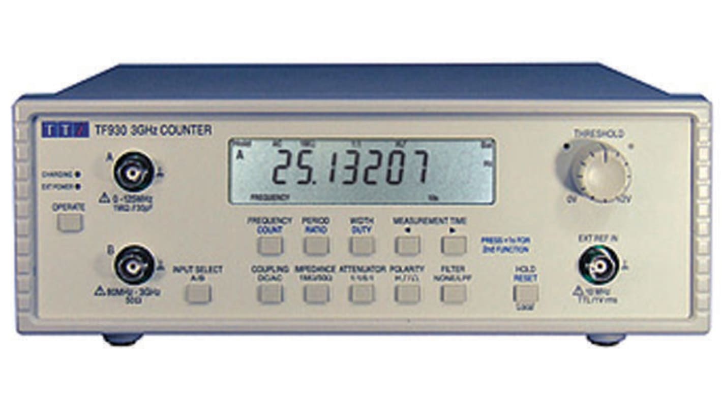 Aim-TTi TF930 Frequency Counter, 0.001 Hz Min, 3GHz Max, 10 Digit Resolution - With RS Calibration