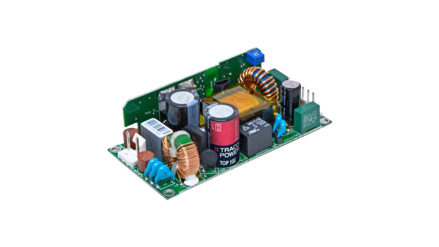 Alimentatore switching TRACOPOWER TOP 100-148, 100W, ingresso 187 → 264 V ac, 90 → 132 V ac, uscita 48V