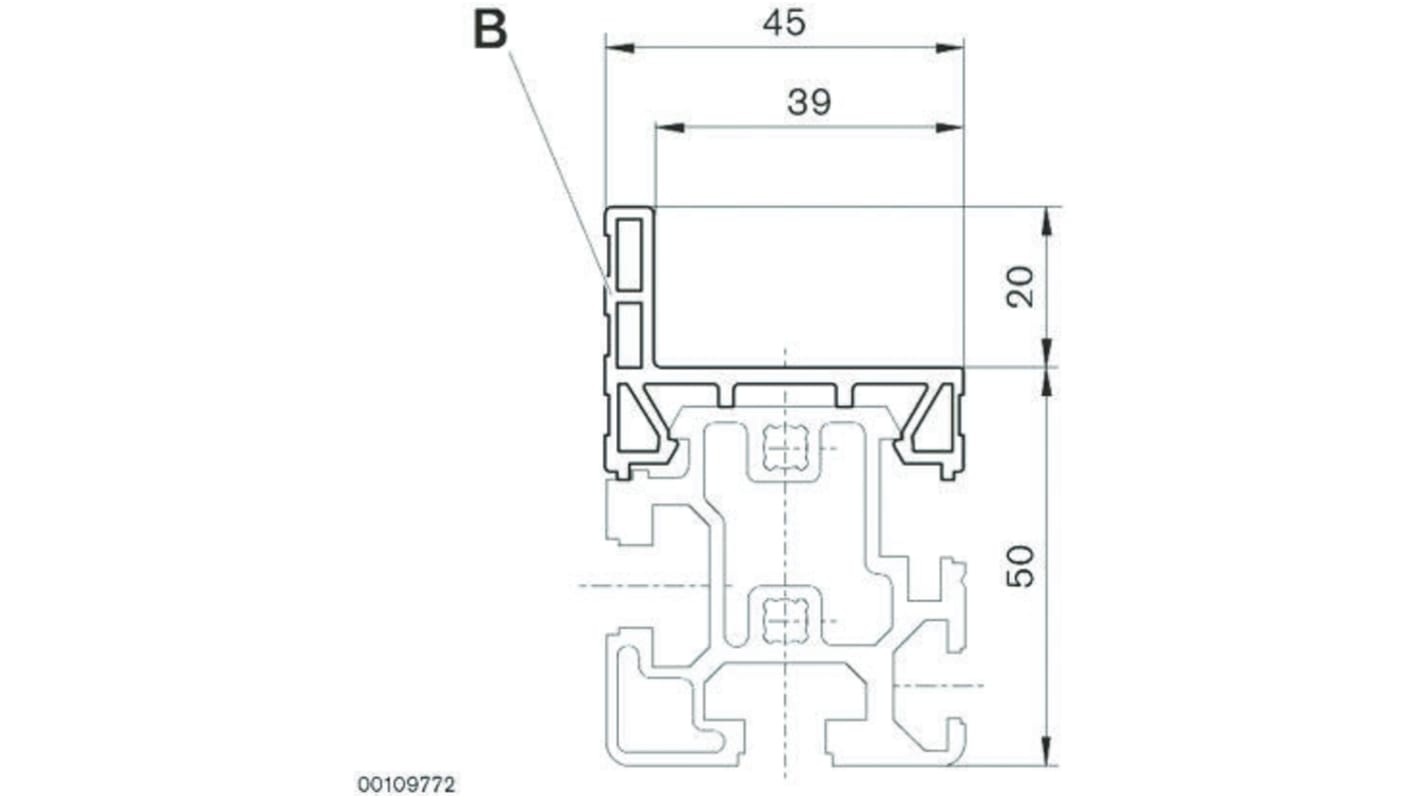 Bosch Rexroth Profile Rail, 3000mm Length x 45mm Width x 70mm Height