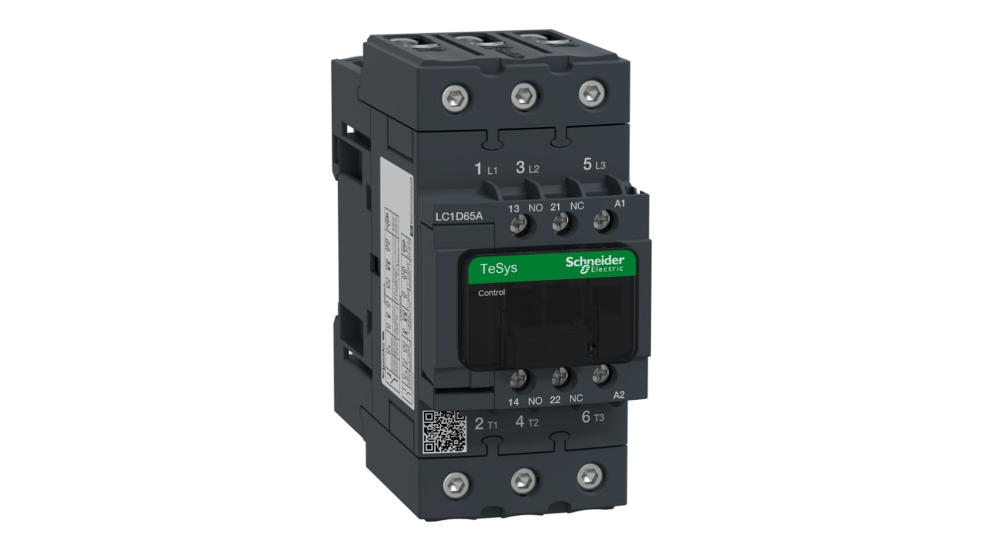 Stycznik 110 V ac Schneider Electric styki: 3 30 kW 65 A 3NO Płyta, szyna Everlink LC1D65AF7