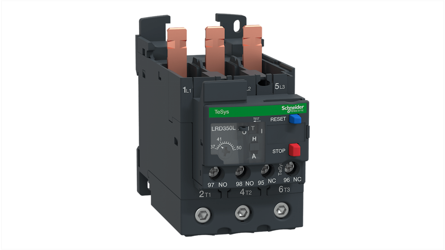 Schneider Electric LRD Overload Relay, 37 → 50 A F.L.C, 20 A Contact Rating, TeSys