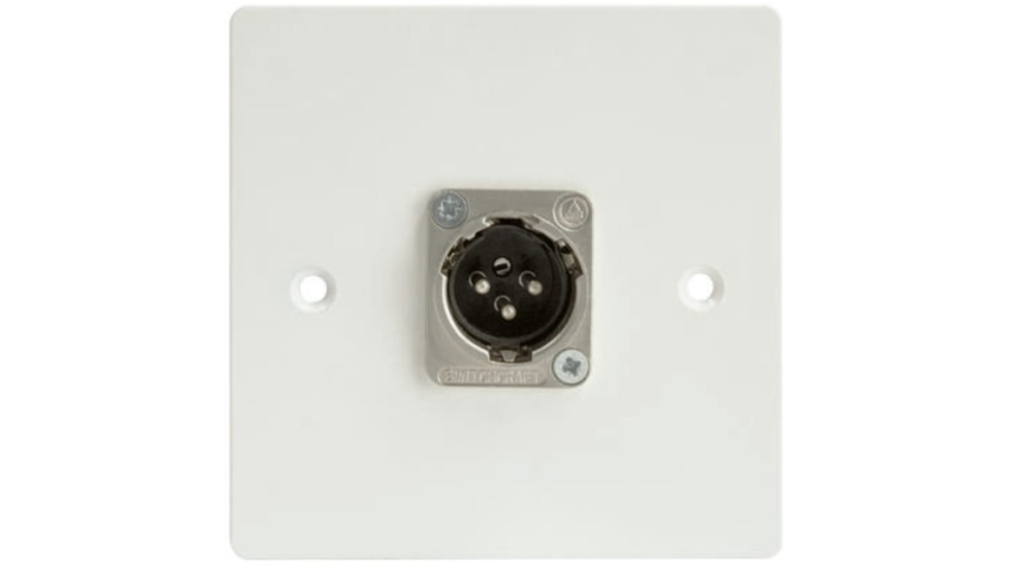 RS PRO Single Gang 1 Way Male XLR Faceplate