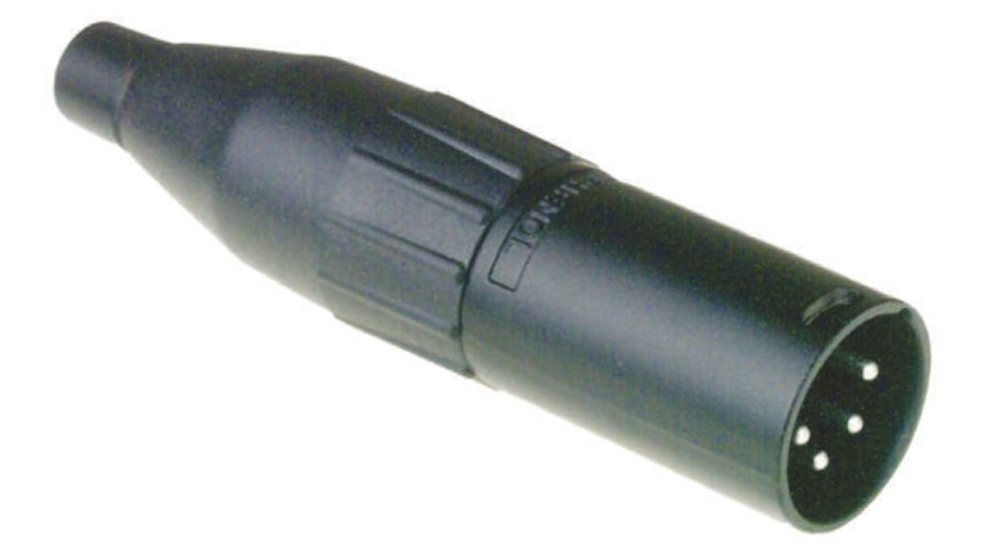 Amphenol Industrial 四芯卡侬头公插, 电缆安装, 133 V 交流, 10A, 直向