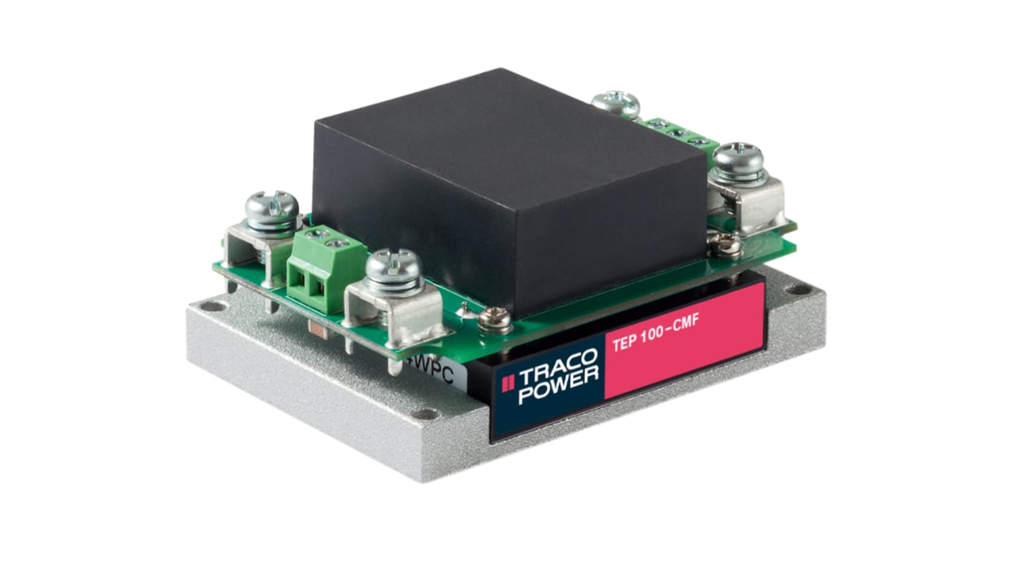 TRACOPOWER TEP 100 DC-DC Converter, 24V dc/ 4.2A Output, 18 → 36 V dc Input, 100W, Chassis Mount, +75°C Max Temp