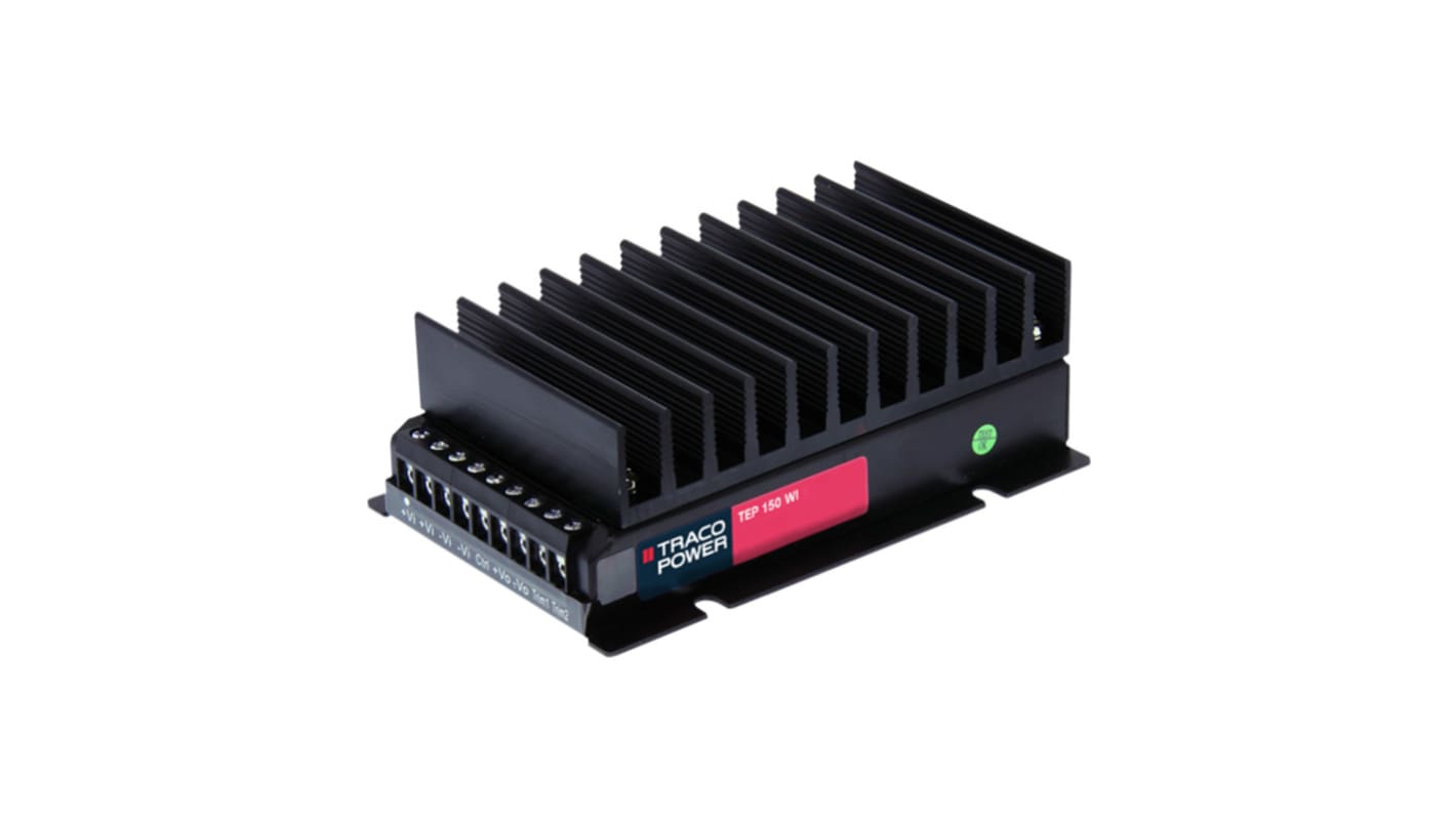 TRACOPOWER TEP 150WI DC/DC-Wandler 150W 24 V dc IN, 12V dc OUT / 12.5A Gehäusemontage, Wandmontage 2.25kV dc isoliert