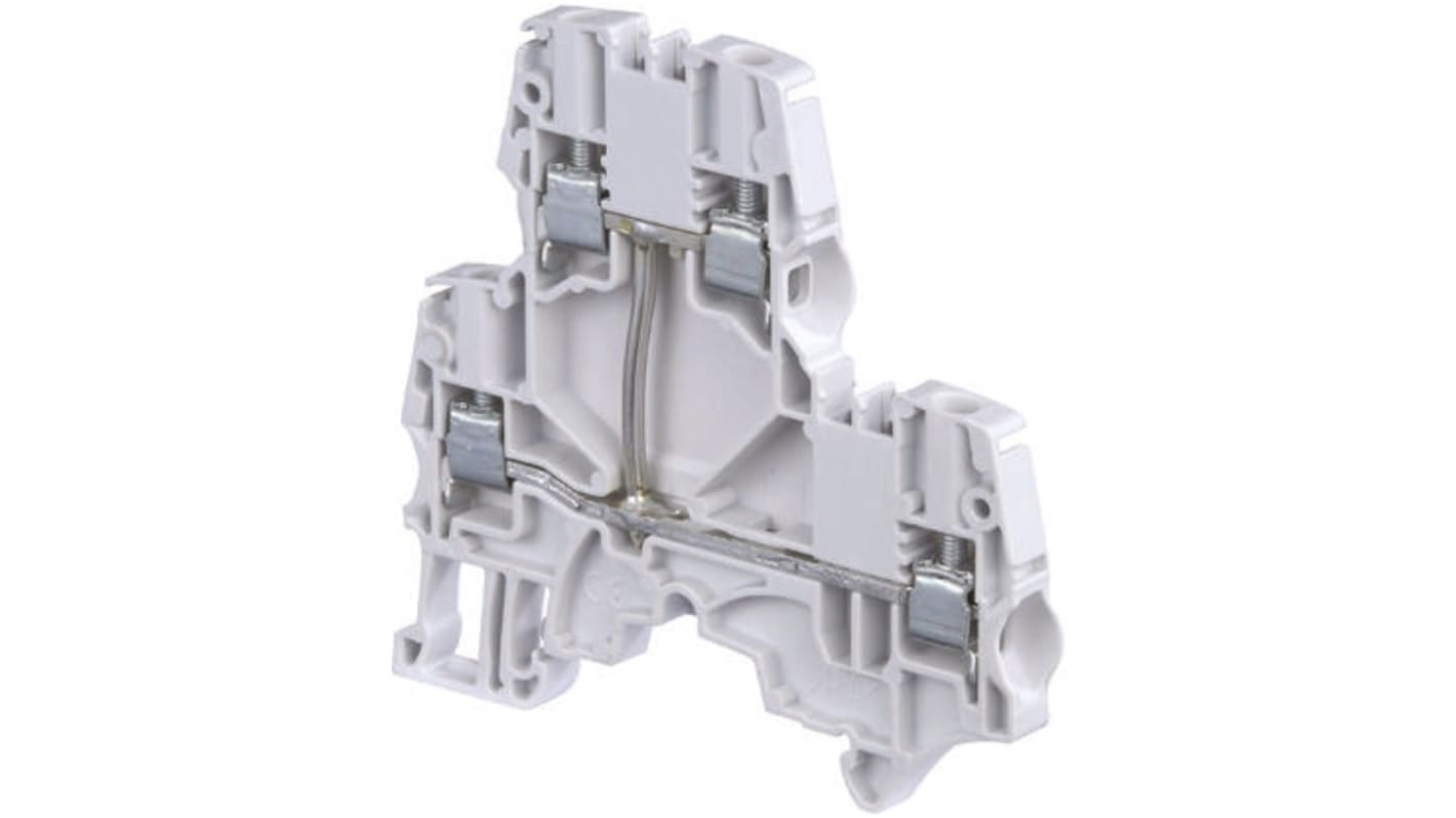 Entrelec ZS4-D1 Series Grey Double Level Terminal Block, 4mm², Double-Level, Screw Termination, ATEX