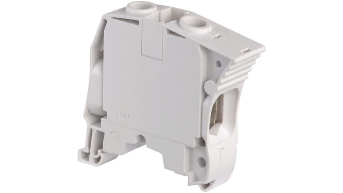 Entrelec ZS16 Series Grey Feed Through Terminal Block, 16mm², Double-Level, Screw Termination, ATEX