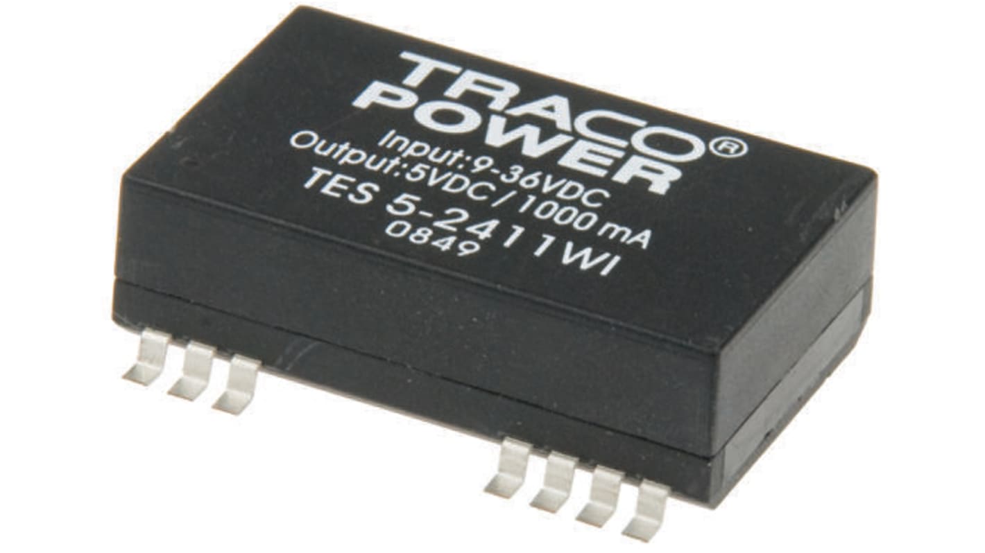 Convertisseur DC-DC TRACOPOWER, TES 5WI, Montage en surface, 5W, 1 sortie, 12V c.c., 420mA