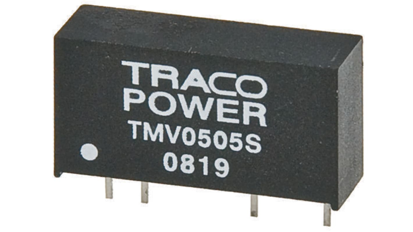 TRACOPOWER TMV DC-DC Converter, ±12V dc/ ±40mA Output, 10.8 → 13.2 V dc Input, 1W, Through Hole, +85°C Max Temp