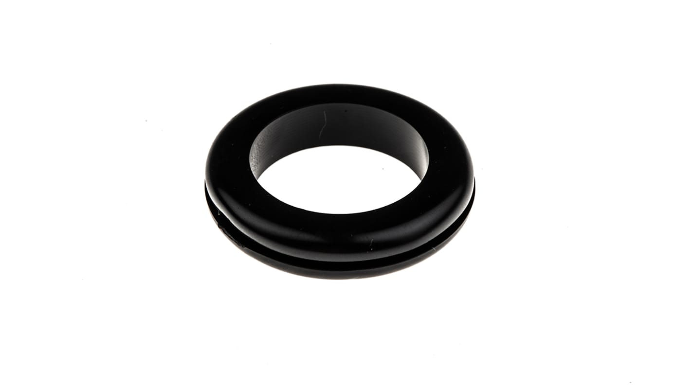 RS PRO Kabeltylle, Kabeltylle, PVC Sort, kabeldiameterområde: Maximum of 25mm, Panelhul dia.: 31.7mm