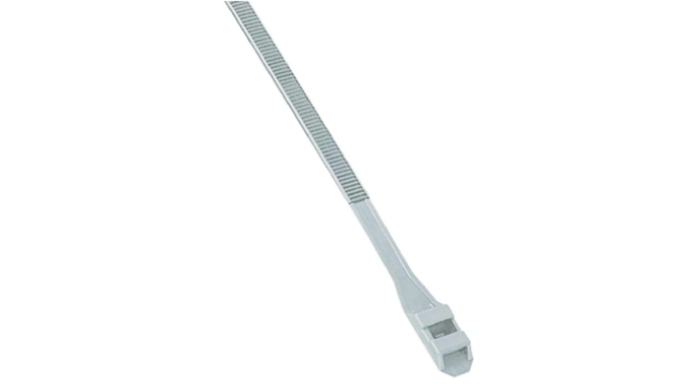 RS PRO Cable Tie, Double Locking, 610mm x 9mm, Natural Nylon, Pk-100