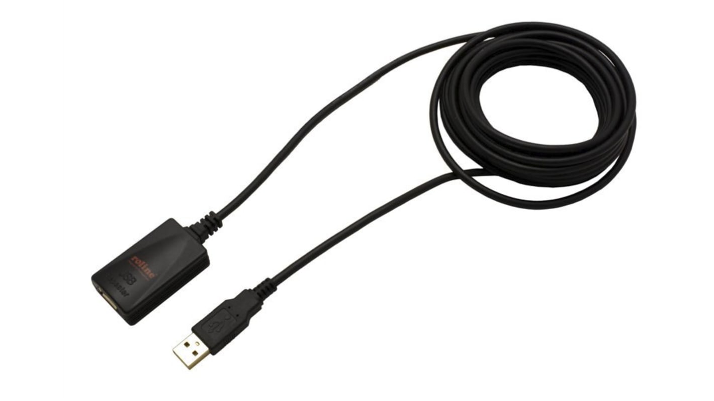 Roline 1 USB 2.0 USB Extension Cable, up to 5m Extension Distance