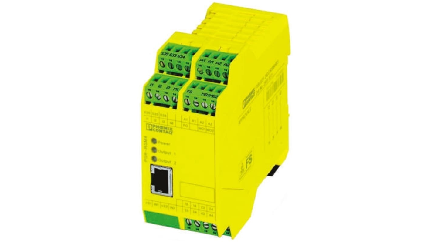 Phoenix Contact Dual-Channel Safety Switch/Interlock Safety Relay, 24V dc, 4 Safety Contacts