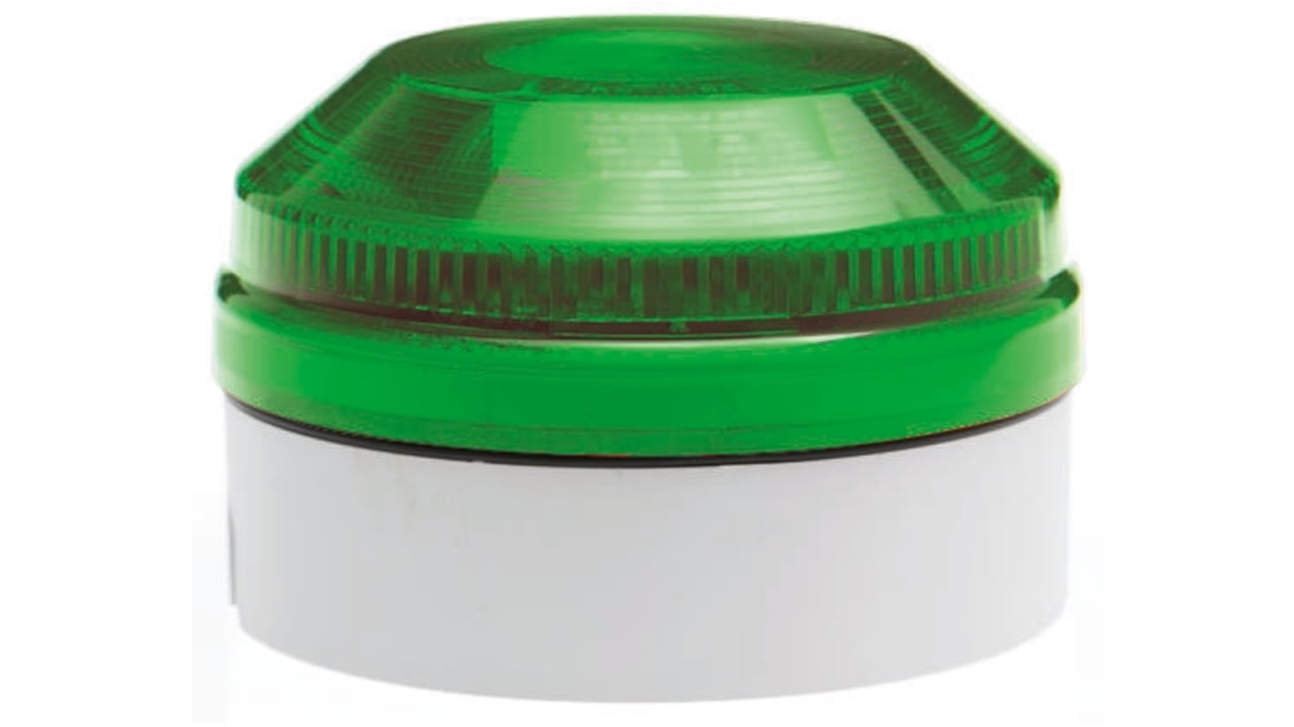 Moflash X 195 Series Green Flashing Beacon, 15 → 28 V ac/dc, Surface Mount, Xenon Bulb