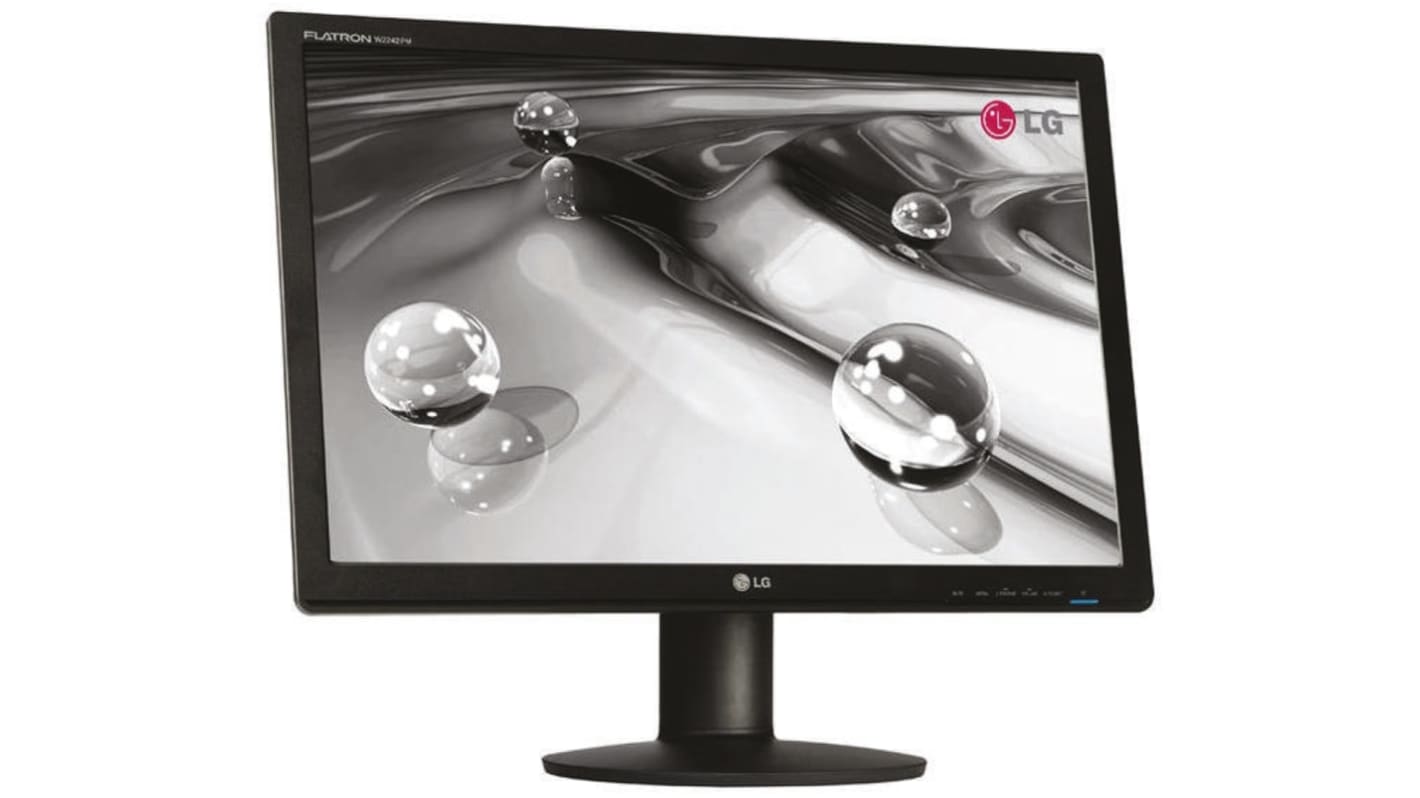 Monitor komputera TFT LCD, czarny, 24cal, 1920 x 1080, LG