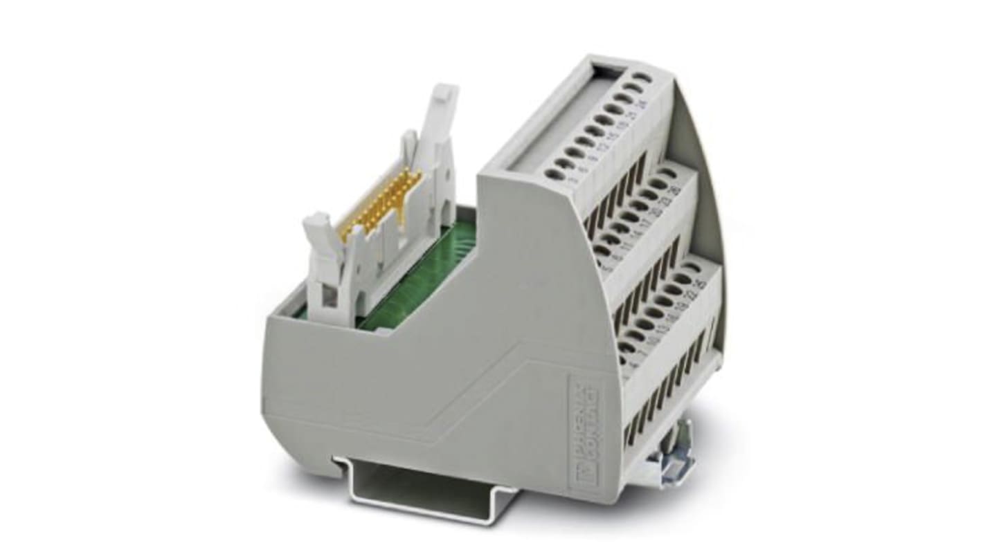 Phoenix Contact VIP Series 26-Contact Male Interface Module, Flat Ribbon Cable Connector, DIN Rail Mount, 1A