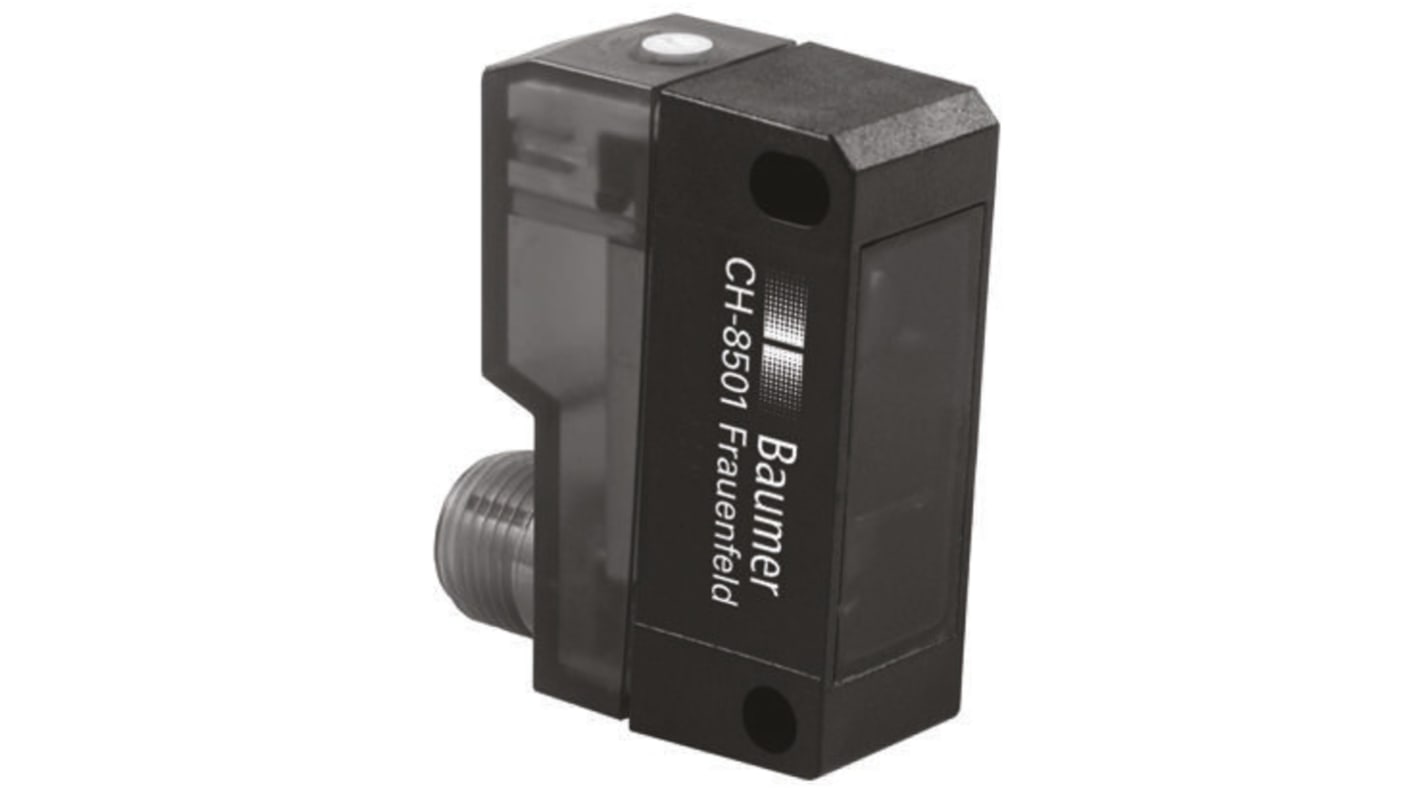 Rs-Online Sensore fotoelettrico Rettangolare Baumer a diffusione rilevamento 30 mm → 500 mm uscita PNP