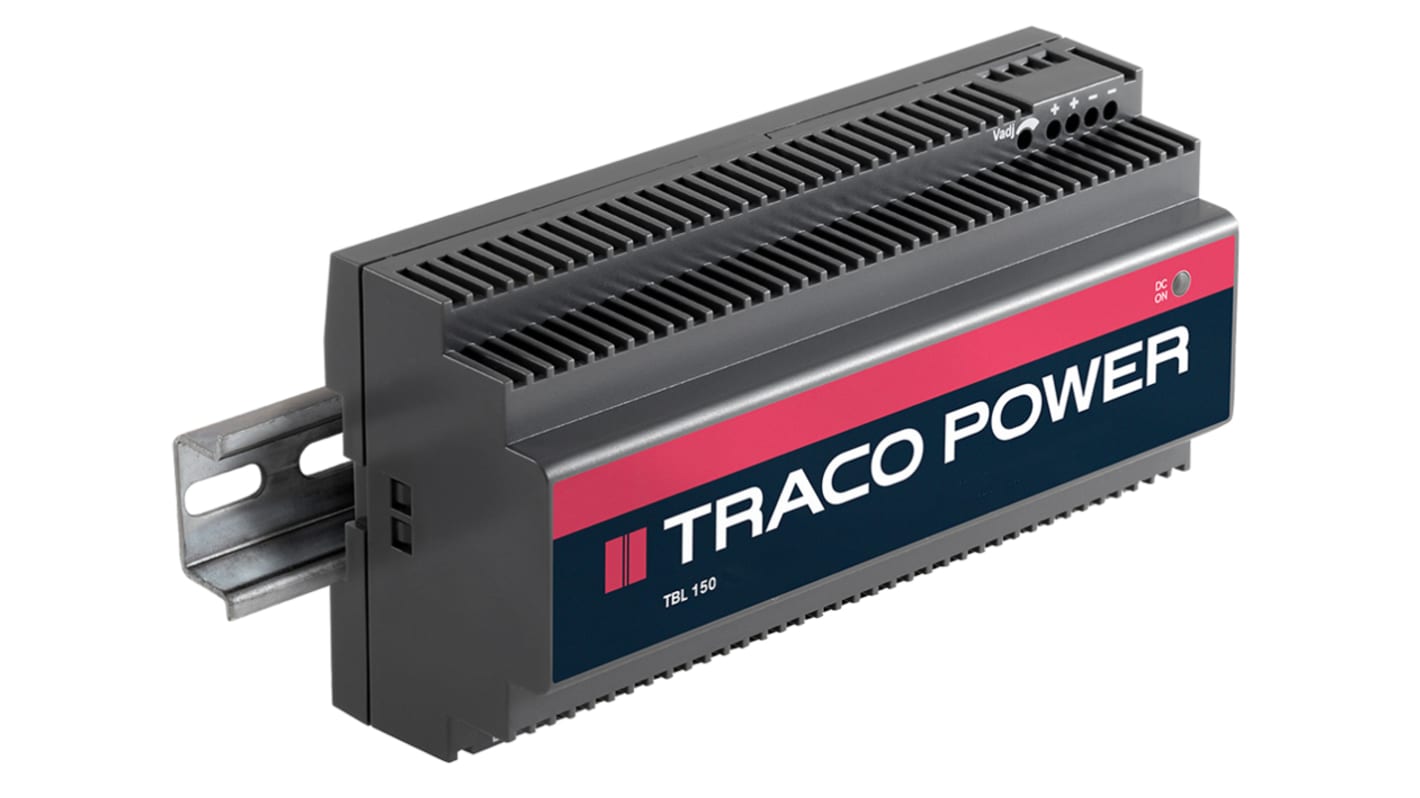 TRACOPOWER TBL Switch Mode DIN Rail Power Supply, 85 → 132V ac ac Input, 24V dc dc Output, 6.25A Output, 150W