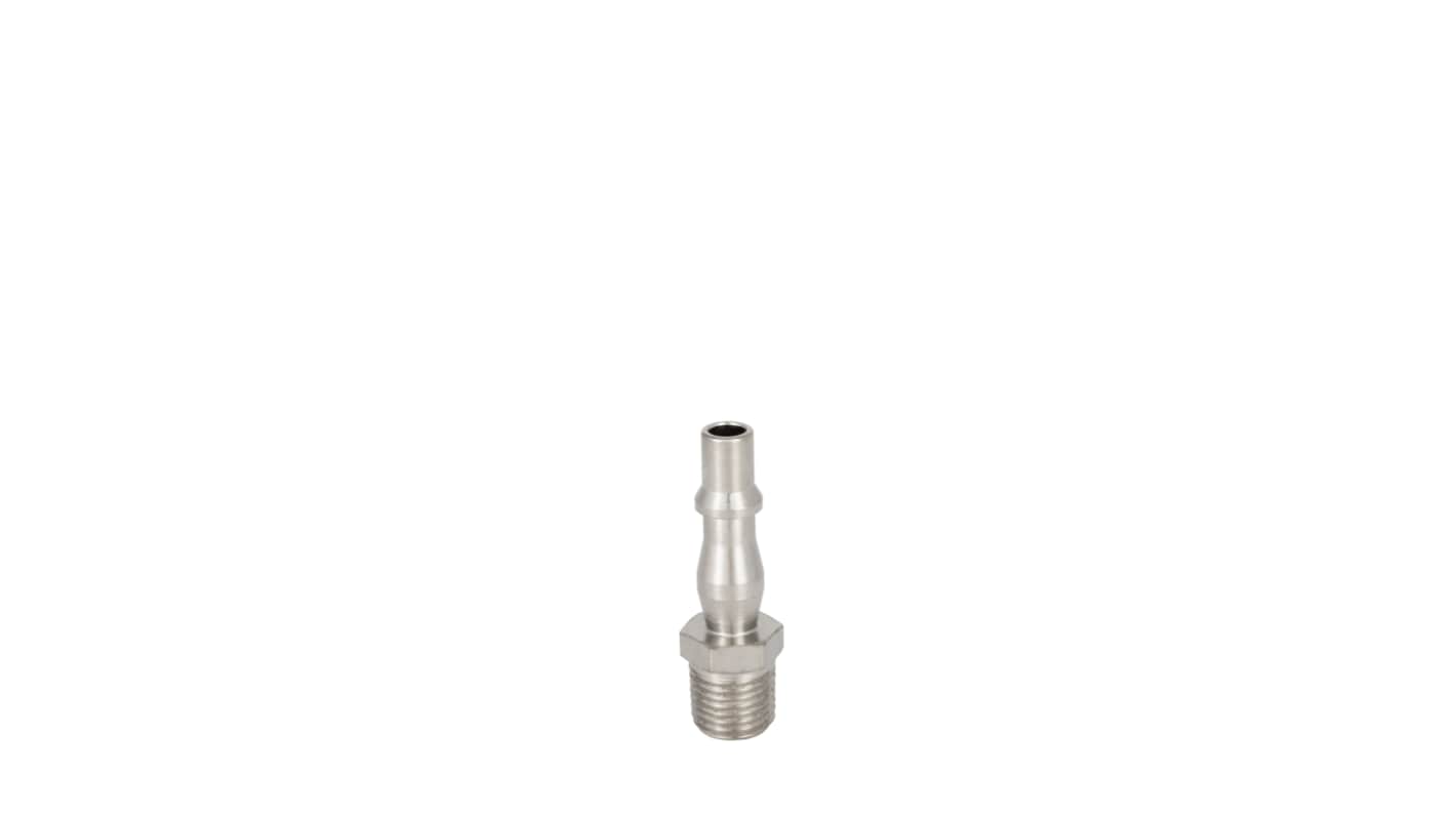 RS PRO Steel Male Pneumatic Quick Connect Coupling, R 3/8 Male Threaded