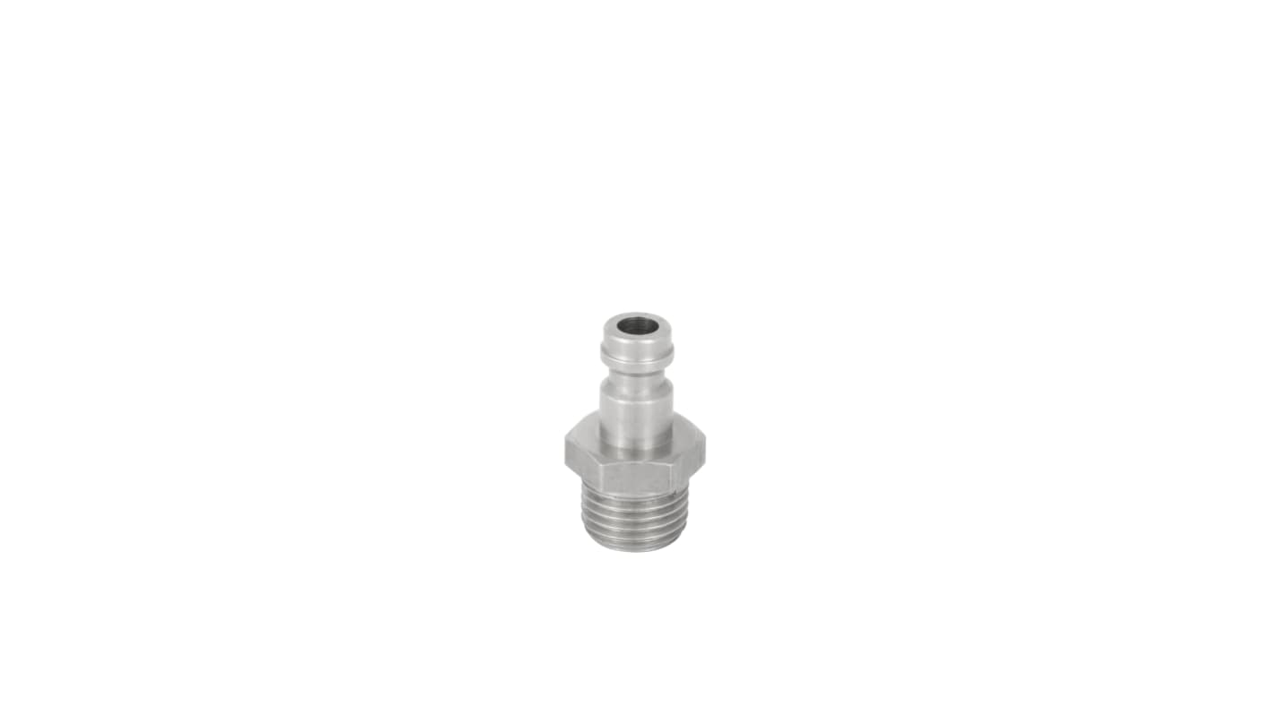 RS PRO Brass Male Pneumatic Quick Connect Coupling, G 1/8 Male Threaded