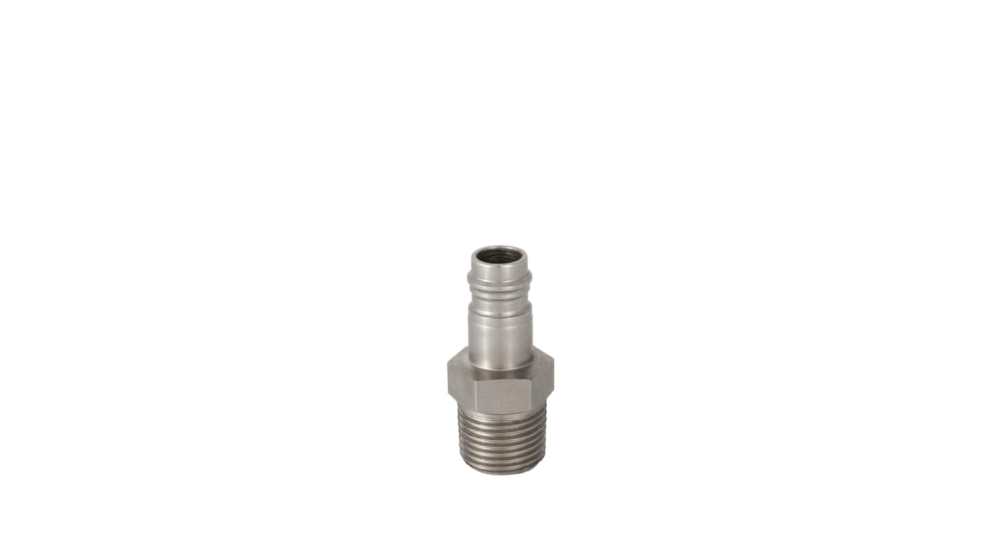 Raccord rapide pneumatique RS PRO, Filetage vers Mâle G 1/4 Mâle 1/4pouces CEJN 410, Rectus 27, TST 410 en Acier