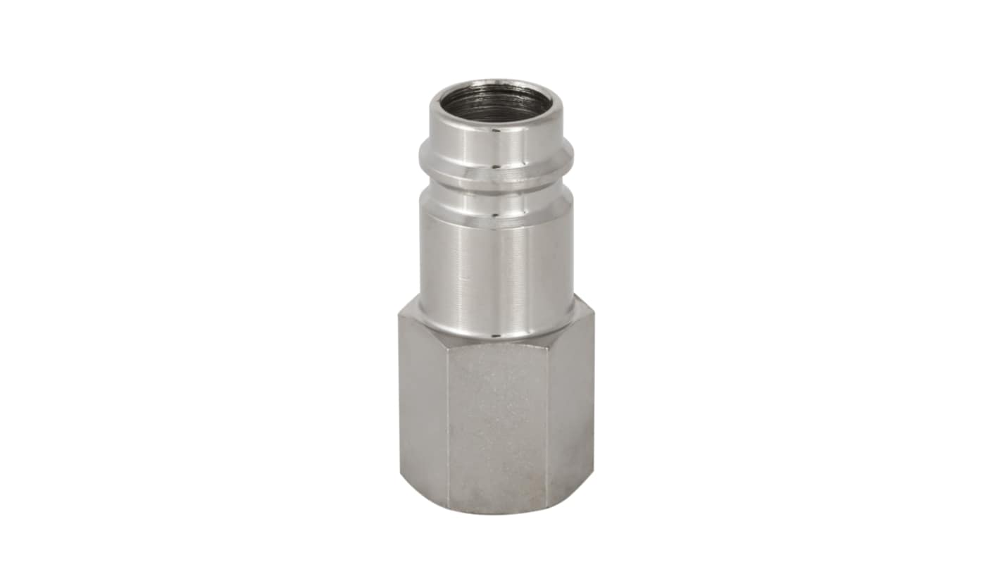 Raccord rapide pneumatique RS PRO, Filetage vers Femelle G 1/4 Femelle 1/4pouces CEJN 410, Rectus 27, TST 410 en Acier