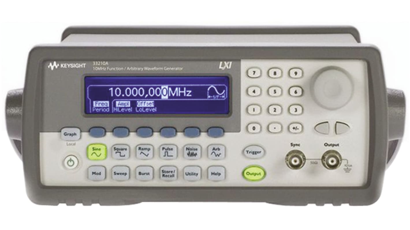 Keysight Technologies 33210A Function Generator, 0.001Hz Min, 10MHz Max, FM Modulation, Variable Sweep