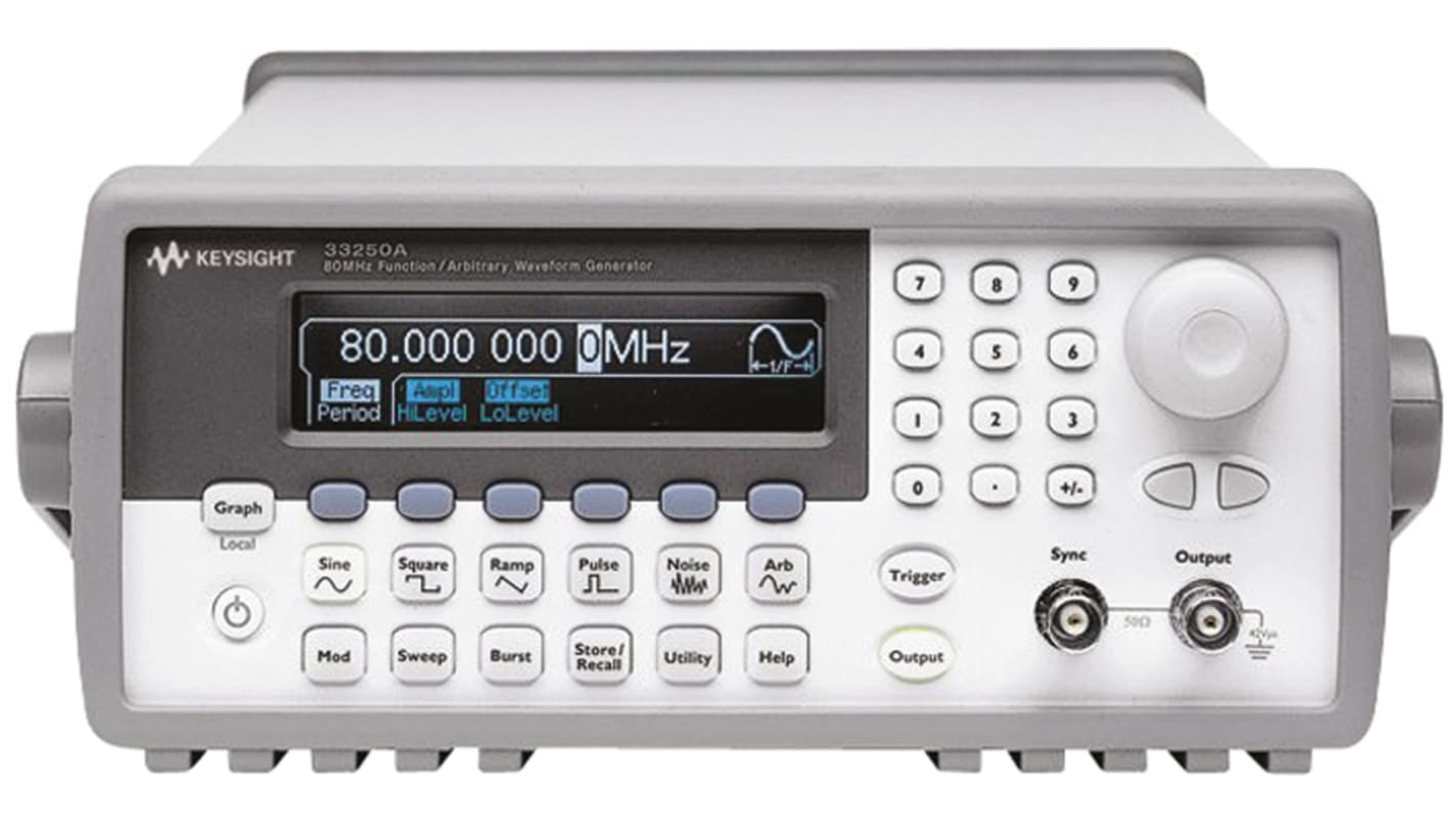 Keysight Technologies 33250A Function Generator, 1μHz Min, 80MHz Max, FM Modulation, Variable Sweep