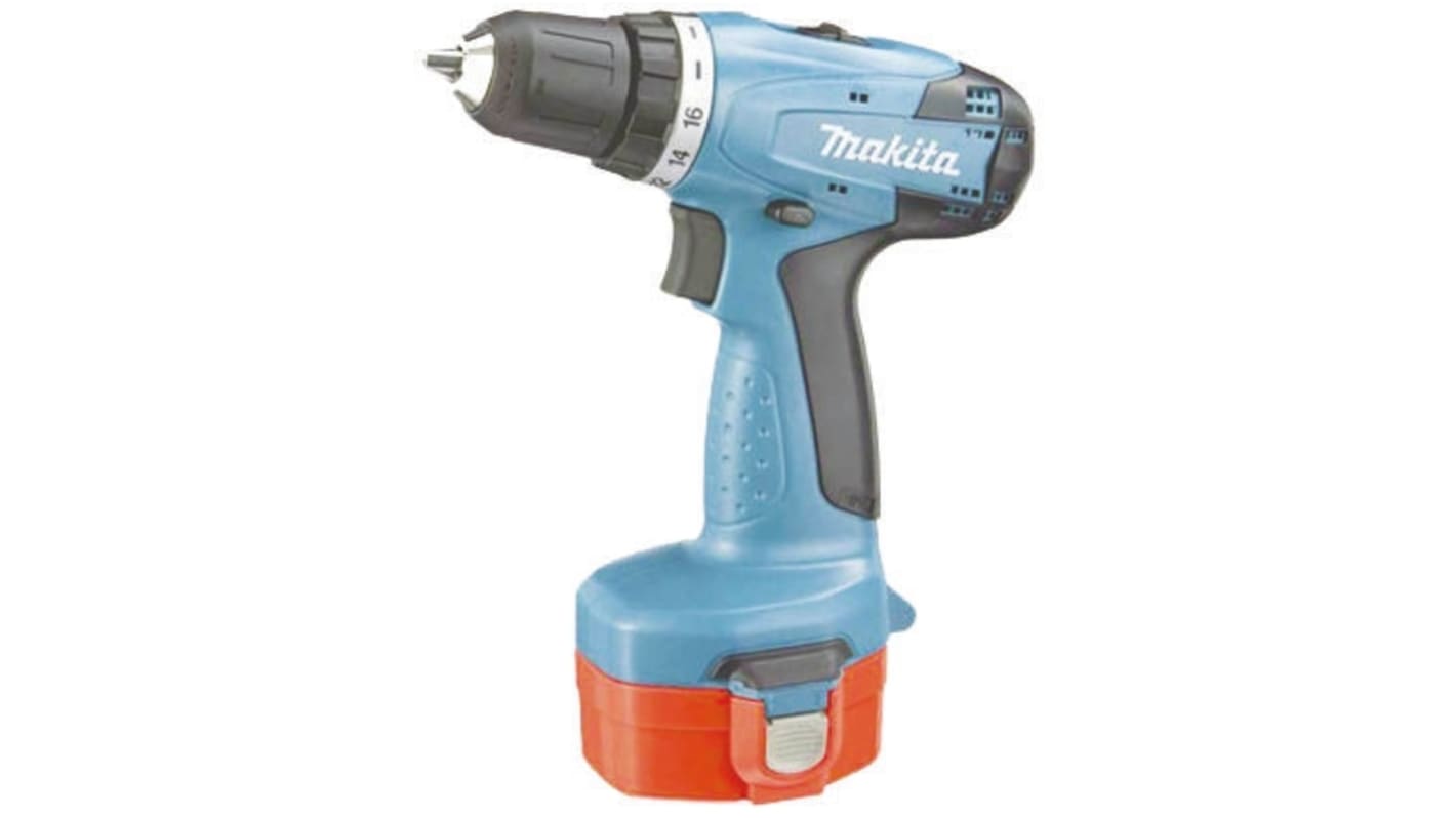 Makita DWPE Keyless 14.4V Cordless Drill Driver, Type G - British 3-Pin