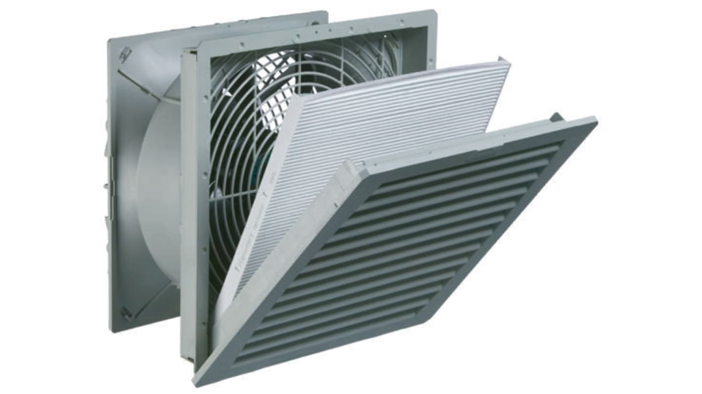 Pfannenberg PF 67.000 Series Filter Fan, 400 V ac, AC Operation, 845m³/h Filtered, 2125m³/h Unimpeded, IP54, 320 x 320mm