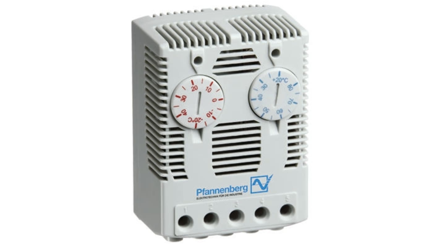 Termostat do szaf sterowniczych +32 → +140 °F. NC, NO Pfannenberg FLZ