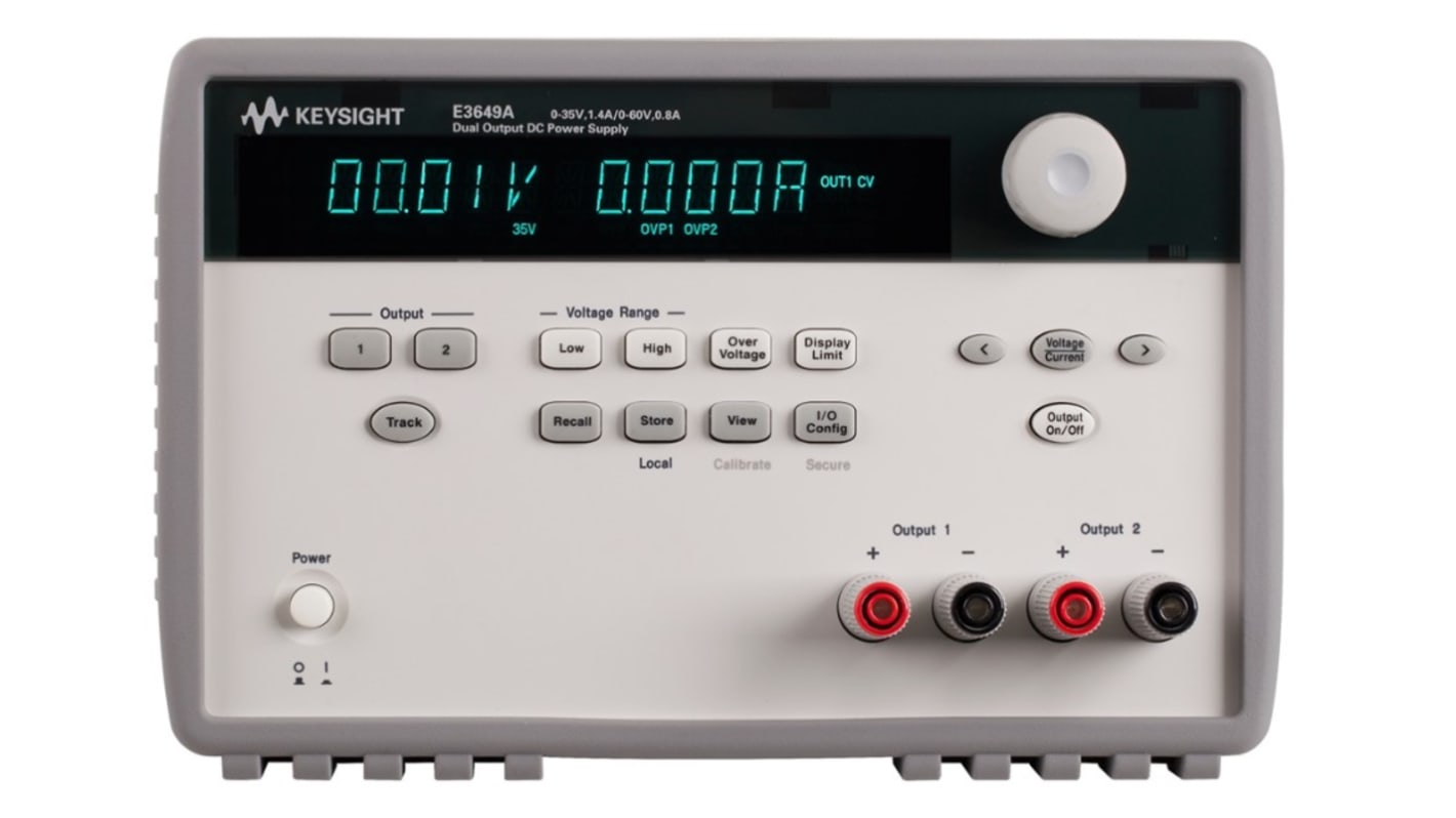 Fuente de alimentación Keysight Technologies E3649A, 2 salidas, 0 → 35V, 1.4 A, 800mA, 49W