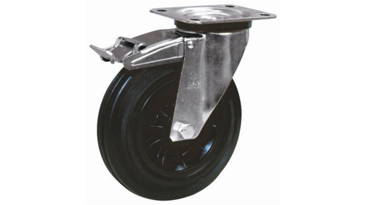 LAG Braked Swivel Castor Wheel, 90kg Capacity, 125mm Wheel