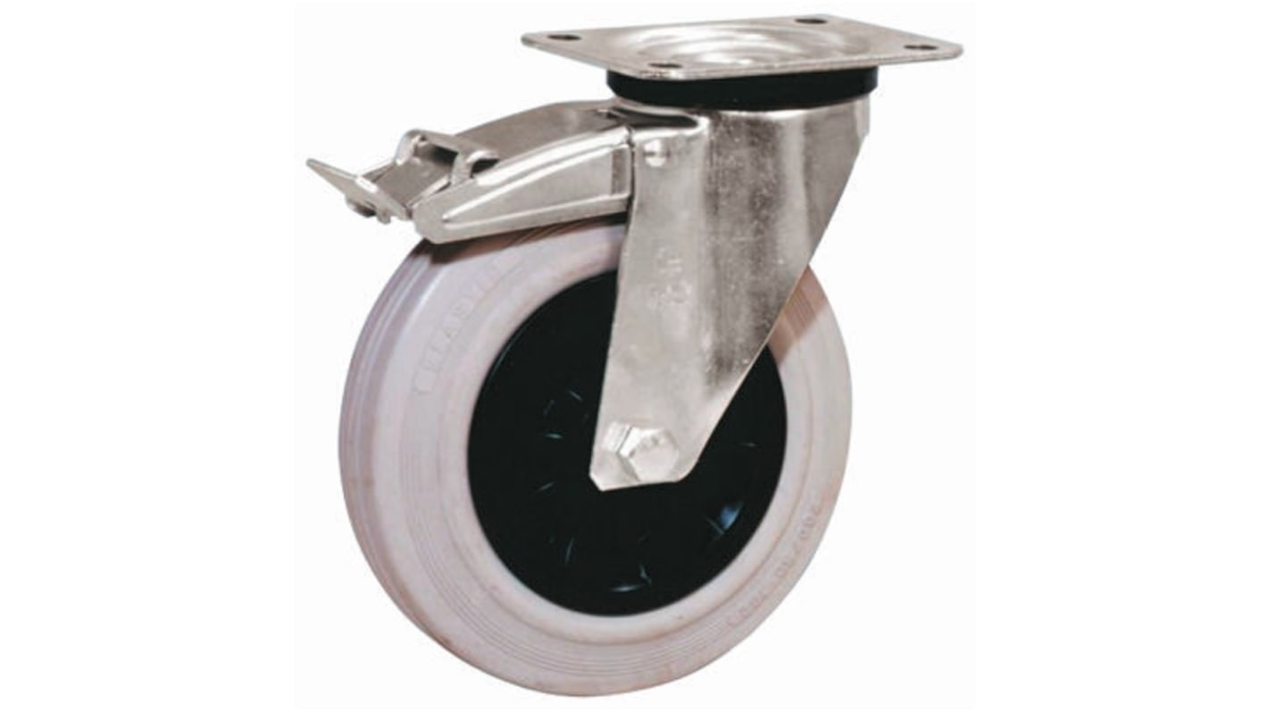 LAG Braked Swivel Castor Wheel, 55kg Capacity, 80mm Wheel