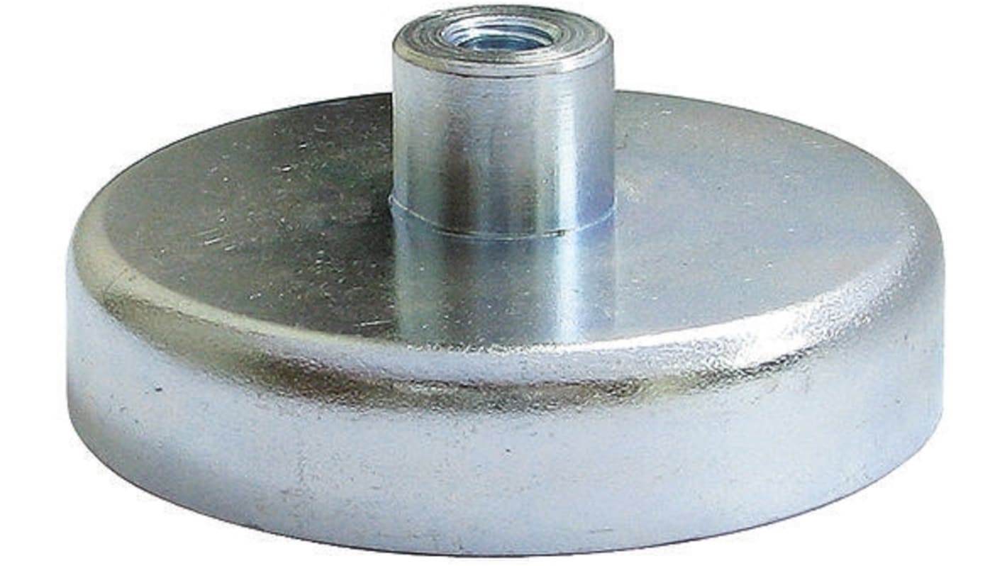 Eclipse Topf Magnet, Gewindebohrung M8, Ø 63mm x 14mm M8, Zugkraft 35kg Ferrit