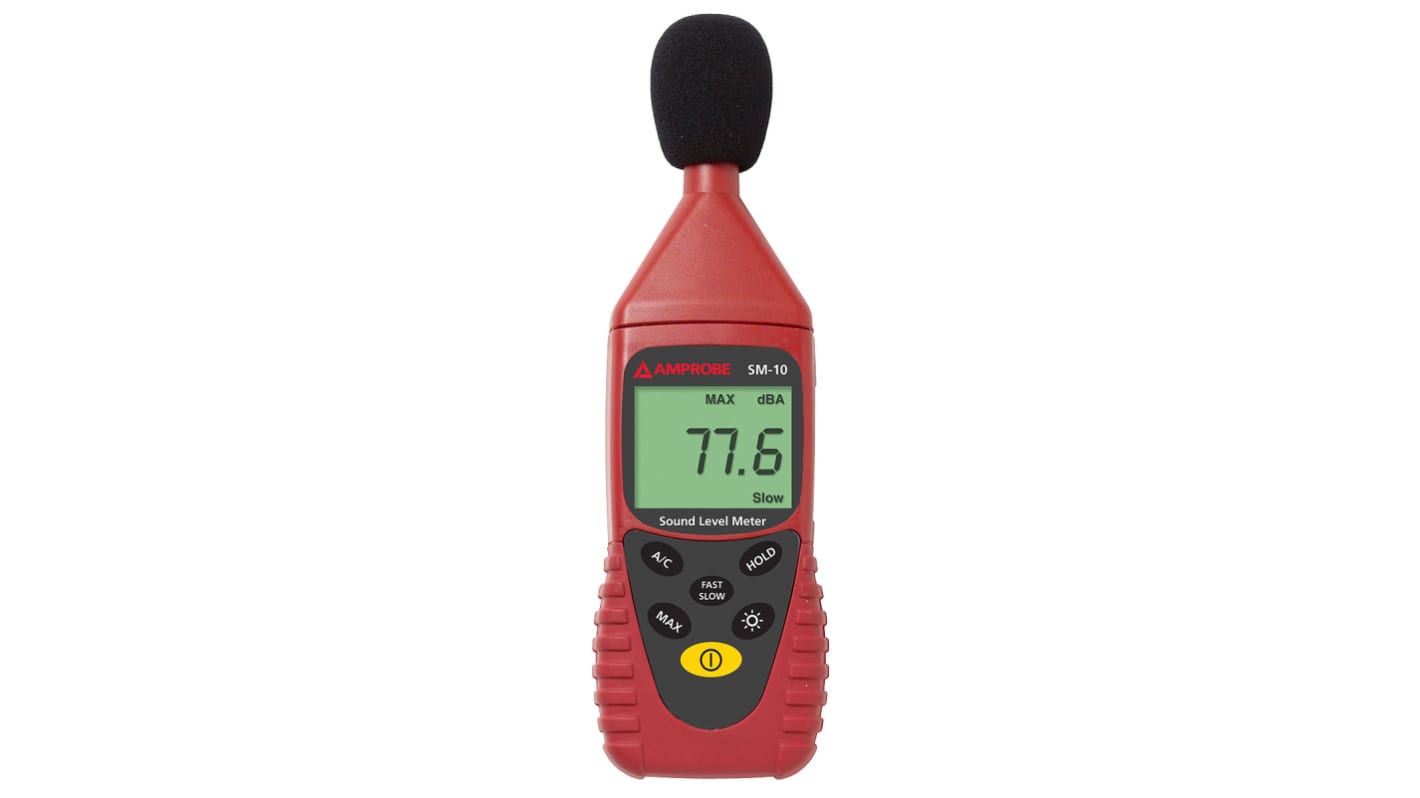 Amprobe SM 10 A/C计权声级计, 35dB至130dB, ANSI S1.4 2型，IEC 651 2型