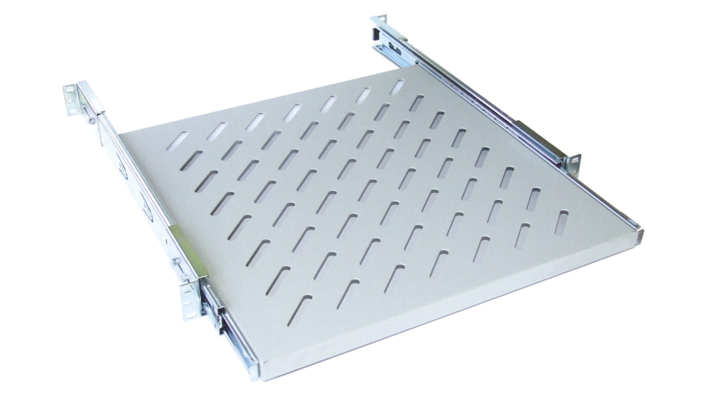 RS PRO Grey Tray, 1U, 45kg Load, 420mm x 450mm