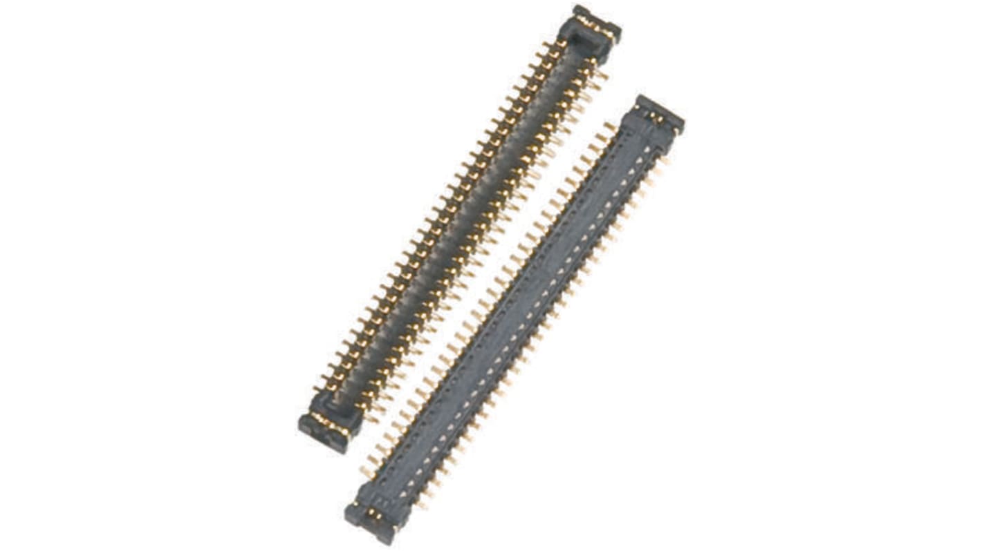 Molex SlimStack Series Straight Surface Mount PCB Header, 32 Contact(s), 0.4mm Pitch, 2 Row(s), Shrouded