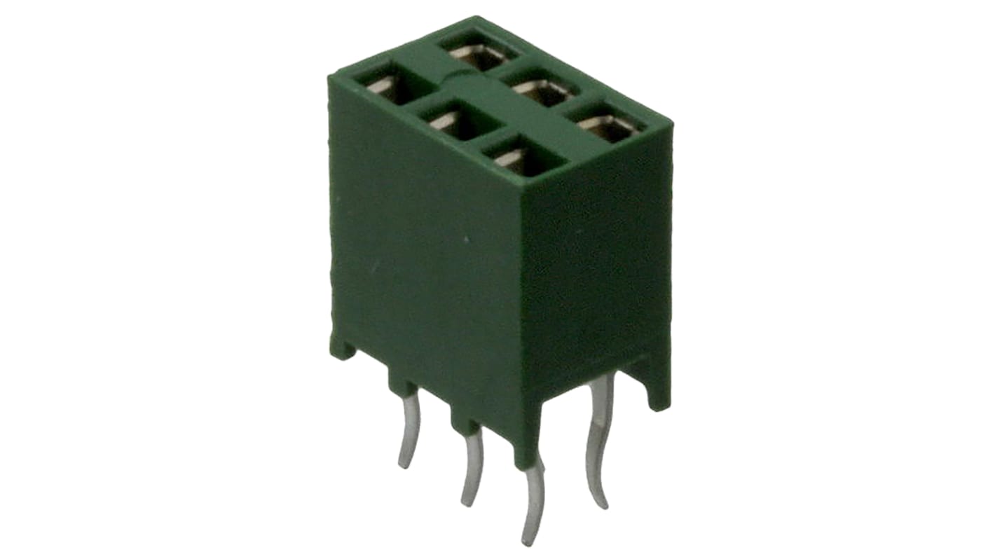 Gniazdo PCB 6 -pinowe 2 -rzędowe raster: 2.54mm Listwa gniazdowa Proste Przewlekany