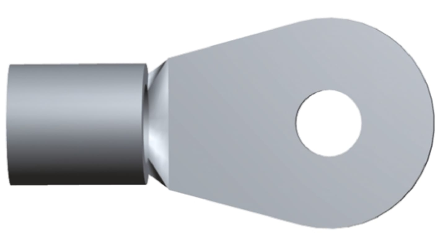 TE Connectivity, SOLISTRAND Uninsulated Ring Terminal, M6 (1/4) Stud Size, 26.2mm² to 42.4mm² Wire Size