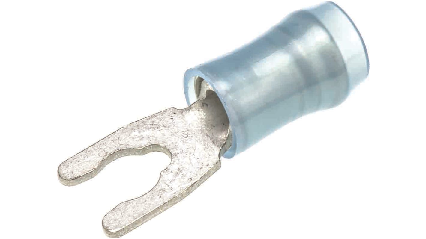 TE Connectivity, PIDG Insulated Crimp Spade Connector, 1mm² to 2.6mm², 16AWG to 14AWG, M3.5 Stud Size Nylon, Blue