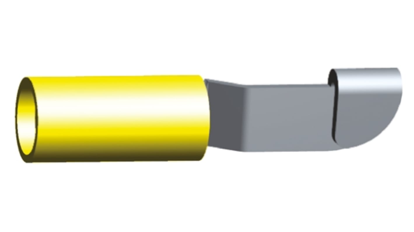 TE Connectivity, PIDG Knife Disconnect Splice Connector, Yellow, Insulated, Tin 12 → 10 AWG