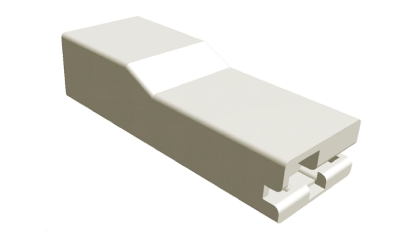 TE Connectivity AMP FASTON Crimpkontaktgehäuse, Stecker, Nylon 6.6, B 6.35mm, Natur, 1-polig